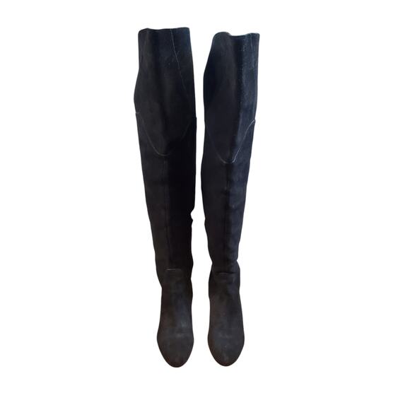 Vince Camuto Armaceli Over The Knee Heeled Boot Suede Black Verona Size 36 US 6 - Picture 5 of 11